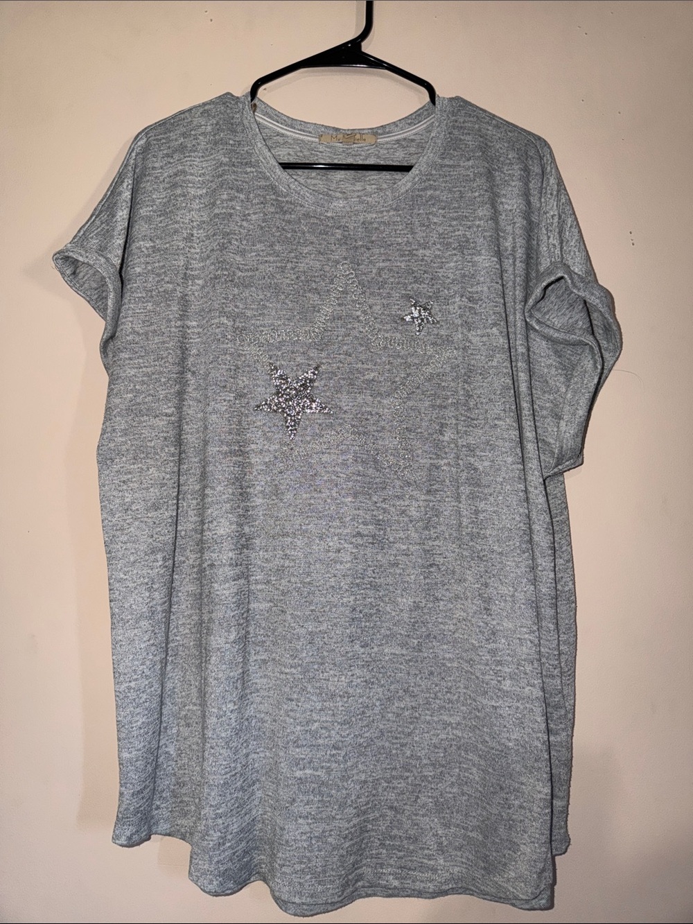 Sequin Star Heather Gray Short-Sleeve Tee